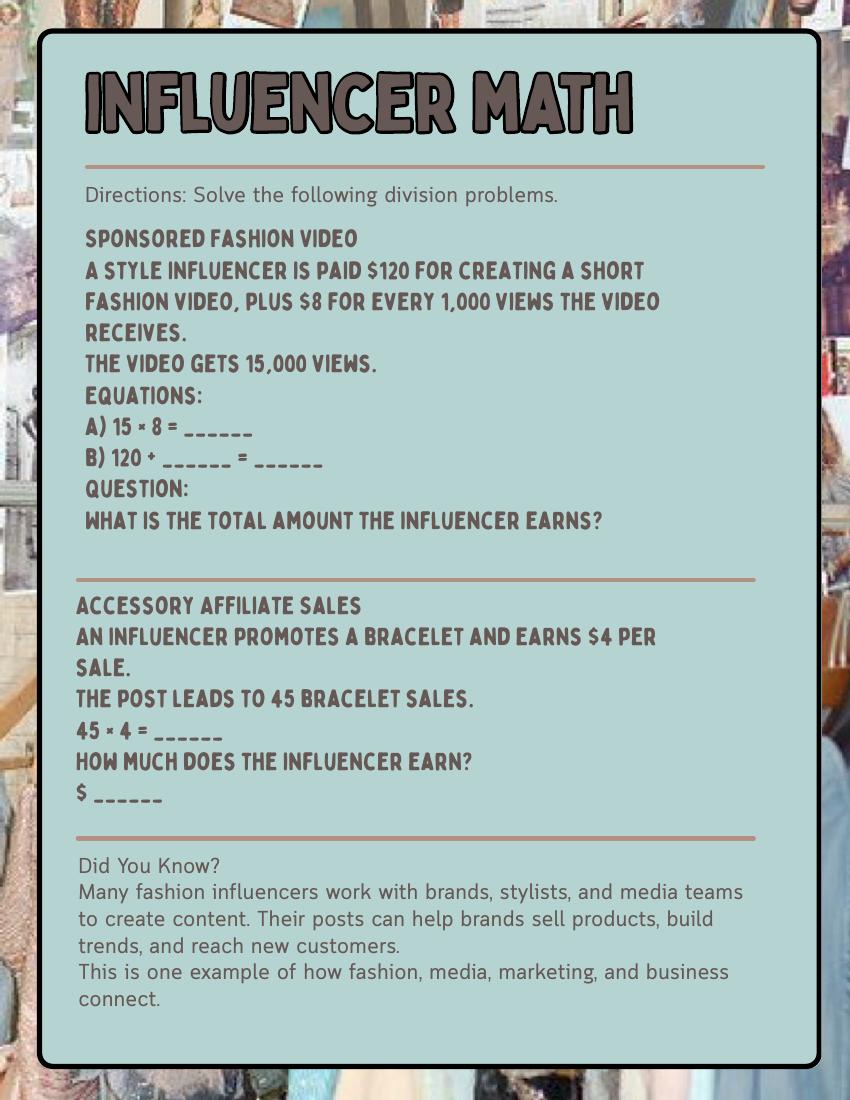Careers in the Fashion Industry Workbook sample page 29