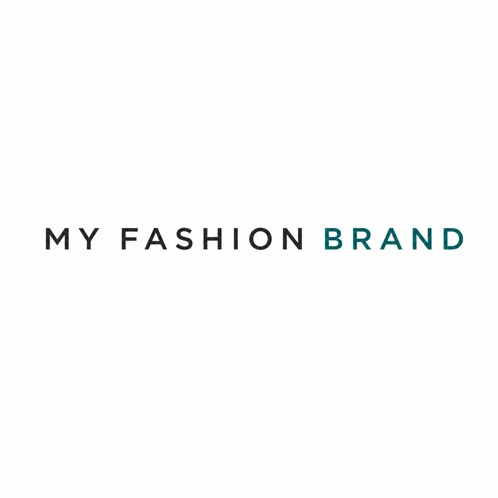 Sample text-based logo mockup reading My Fashion Brand